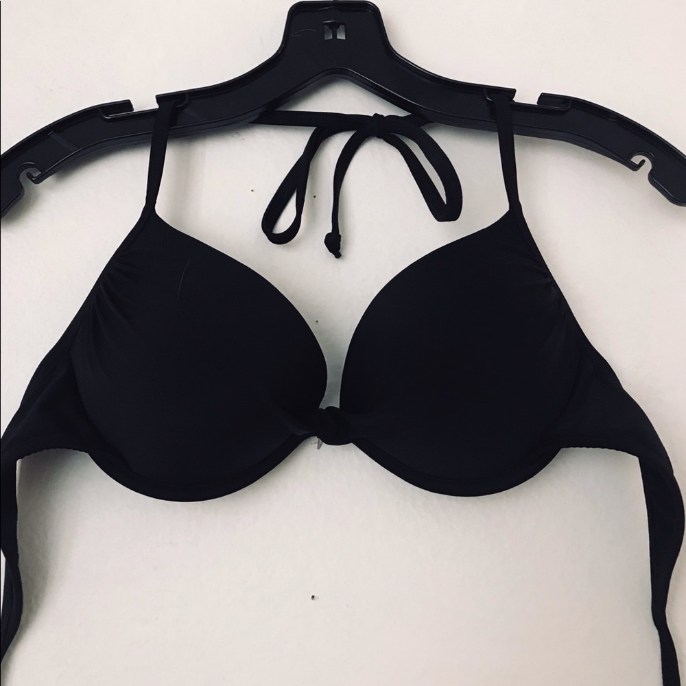 Black padded push up bathing suit